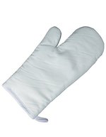 Link Kitchen Wear Ofenhandschuhe aus 100% Polyester – White/Silver Grey