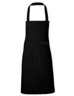 Link Kitchen Wear Baumwoll-Grillschürze mit verstärkten Nähten – Black
