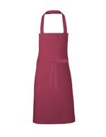 Link Kitchen Wear Baumwoll-Grillschürze mit verstärkten Nähten – Bordeaux