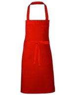 Link Kitchen Wear Baumwoll-Grillschürze mit verstärkten Nähten, Black 80 x 70 cm, X1008 – Red (ca. Pantone 200)