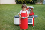Link Kitchen Wear Klassische Kinder-Grillschürze aus Baumwolle – Dark Grey (ca. Pantone 431)