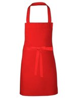 Link Kitchen Wear Klassische Kinder-Grillschürze aus Baumwolle, Black 60 x 50 cm, X1009 – Red (ca. Pantone 200)