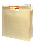Halink Einkaufstasche aus Jute und Baumwolle – Natural