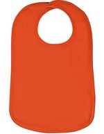 Link Kids Wear Bio-Baumwolle Kinder Lätzchen Olli 01, White One Size, X11001 – Orange