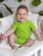 Link Kids Wear Bio-Babybody Kurzarm mit Druckknöpfen, White 50-56, X11120 – Bild 1