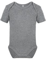 Link Kids Wear Bio-Babybody Kurzarm mit Druckknöpfen – Heather Grey
