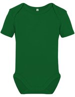 Link Kids Wear Bio-Babybody Kurzarm mit Druckknöpfen, White 50-56, X11120 – Kelly Green