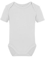 Link Kids Wear Bio-Babybody Kurzarm mit Druckknöpfen – White