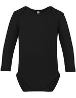 Link Kids Wear Bio-Baumwolle Langarm-Body für Kinder – Black