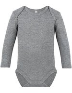 Link Kids Wear Bio-Baumwolle Langarm-Body für Kinder – Heather Grey