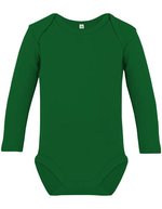 Link Kids Wear Bio-Baumwolle Langarm-Body für Kinder, White 50-56, X11420 – Kelly Green
