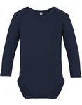 Link Kids Wear Bio-Baumwolle Langarm-Body für Kinder, Royal Blue 62-68, X11420 – Navy