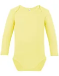 Link Kids Wear Bio-Baumwolle Langarm-Body für Kinder, Royal Blue 62-68, X11420 – Pastel Yellow