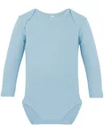 Link Kids Wear Bio-Baumwolle Langarm-Body für Kinder, Royal Blue 62-68, X11420 – Powder Blue