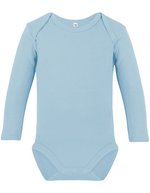 Link Kids Wear Bio-Baumwolle Langarm-Body für Kinder, White 50-56, X11420 – Powder Blue