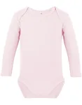 Link Kids Wear Bio-Baumwolle Langarm-Body für Kinder, Royal Blue 62-68, X11420 – Powder Pink