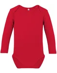 Link Kids Wear Bio-Baumwolle Langarm-Body für Kinder, Royal Blue 62-68, X11420 – Red