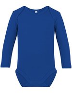 Link Kids Wear Bio-Baumwolle Langarm-Body für Kinder, White 50-56, X11420 – Royal Blue