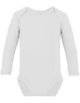 Link Kids Wear Bio-Baumwolle Langarm-Body für Kinder, Royal Blue 62-68, X11420 – White