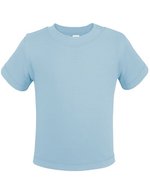 Link Kids Wear Bio-Baumwoll Kurzarm-T-Shirt Noah 01, White 62-68, X13120 – Powder Blue