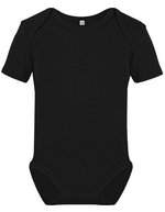 Link Kids Wear Kurzarm-Babybody aus Bio-Baumwolle Rebel – Black