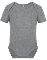 Link Kids Wear Kurzarm-Babybody aus Bio-Baumwolle Rebel – Heather Grey