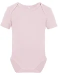Link Kids Wear Kurzarm-Babybody aus Bio-Baumwolle Rebel, Black 50-56, X21120 – Powder Pink