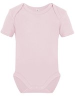 Link Kids Wear Kurzarm-Babybody aus Bio-Baumwolle Rebel, White 50-56, X21120 – Powder Pink