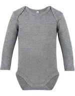 Link Kids Wear Langarm-Body aus Bio-Baumwolle Rebel 02 – Heather Grey