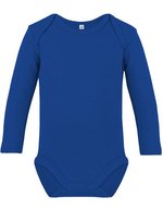 Link Kids Wear Langarm-Body aus Bio-Baumwolle Rebel 02, White 50-56, X21420 – Royal Blue