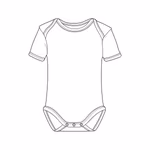 Link Kids Wear Body Bébé Manches Courtes Polyester Blanc 74-80 (X801), X801 – image 3