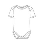 Link Kids Wear Short Sleeve Baby Bodysuit Polyester White 74-80 (X801), X801 – Bild 3