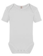 Link Kids Wear Kurzarm-Romper aus Polyester mit Druckknöpfen – White