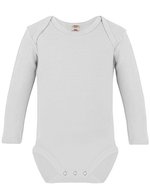 Link Kids Wear Langarm-Babybody mit Envelope-Halsausschnitt – White