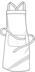Hobby apron with cross bands and pocket – Bild 3