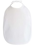 Link Kids Wear Lätzchen aus gewebter Baumwolle für Kinder – White/White