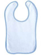 Link Kids Wear Doppellagige Baby-Lätzchen für Kinder – White/Babyblue