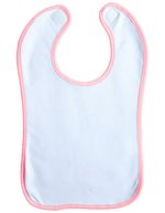 Link Kids Wear Doppellagige Baby-Lätzchen für Kinder – White/Babypink
