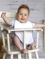 Link Kids Wear Baby Lätzchen 2-in-1 Twill Gewebe, White/Babyblue One Size, X952 – Bild 1