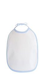 Link Kids Wear Baby Lätzchen 2-in-1 Twill Gewebe, White/Babyblue One Size, X952 – Bild 3