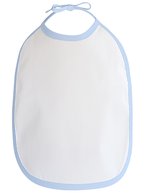 Link Kids Wear Baby Lätzchen 2-in-1 Twill Gewebe – White/Babyblue