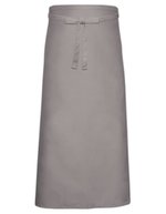 Link Kitchen Wear Bistroschürze XL aus Polyester-Baumwolle, White 120 x 100 cm, X961 – Mouse Grey