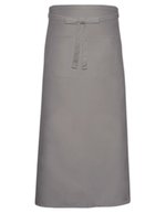 Link Kitchen Wear Bistro-Schürze XL mit Fronttasche, White 120 x 100 cm, X961T – Mouse Grey