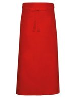 Link Kitchen Wear Bistro-Schürze XL mit Fronttasche, White 120 x 100 cm, X961T – Red