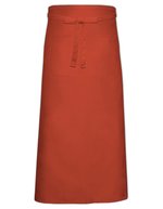 Link Kitchen Wear Bistro-Schürze XL mit Fronttasche, White 120 x 100 cm, X961T – Terracotta (ca. Pantone 4840)