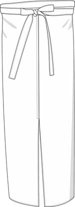 Link Kitchen Wear Bistro-Schürze mit Gehschlitz, 100x100 cm, White 100 x 100 cm, X962 – Bild 3