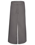 Link Kitchen Wear Bistro-Schürze mit Gehschlitz, 100x100 cm, White 100 x 100 cm, X962 – Dark Grey (ca. Pantone 431)