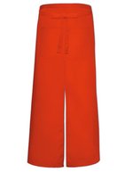 Link Kitchen Wear Bistro-Schürze mit Gehschlitz und Tasche, White 100 x 100 cm, X962T – Orange
