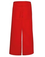Link Kitchen Wear Bistro-Schürze mit Gehschlitz und Tasche, White 100 x 100 cm, X962T – Red