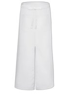 Link Kitchen Wear Bistro-Schürze mit Gehschlitz und Tasche – White
